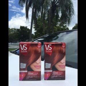 2 Vidal Sassoon Rebellious Ruby Hair Color Kit Lot